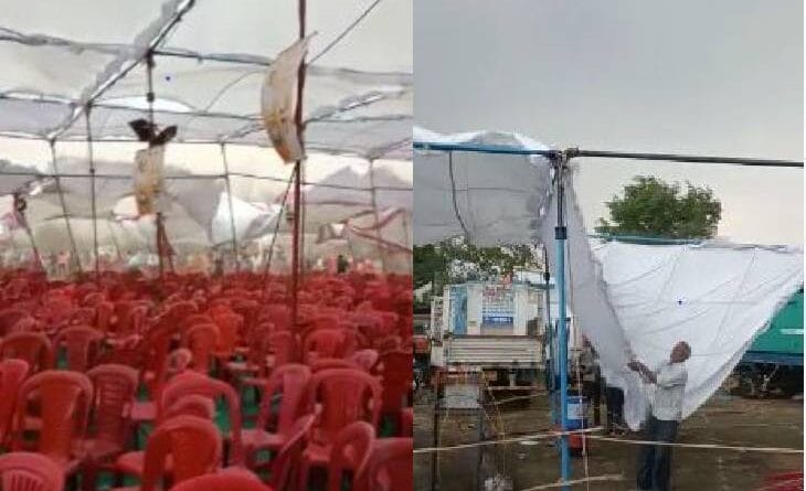 CM's program canceled due to storm in Jabalpur, weather updates, weather news, tinshed of house blown up in Chhindwara