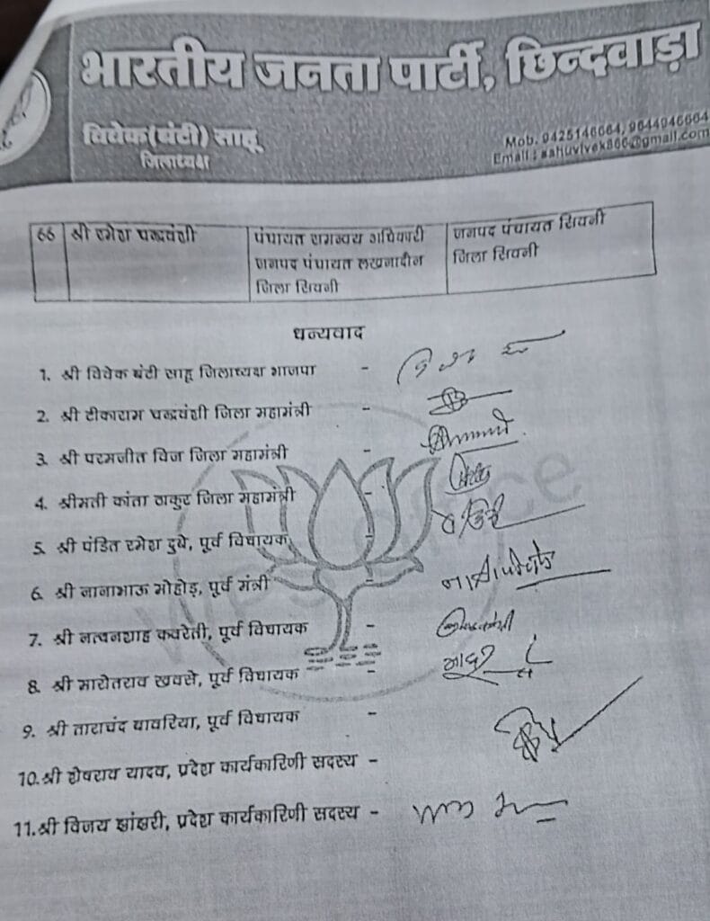 भाजपा नेताओं पर 66 अफसरों के ट्रांसफर कराने का आरोप, छिंदवाड़ा के पूर्व विधायक ने की चुनाव आयोग से शिकायत, मांगी जानकारी 4 BJP leaders accused of transfer of 66 officers, former Chhindwara MLA complains to Election Commission, seeks information, BJP V/s congress, dipak saxena, MP news, political conflict, chhindwada news