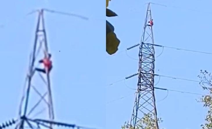 When girlfriend did not marry, young man climbed electricity tower, came down after about two hours, chhindwara, kalluram news