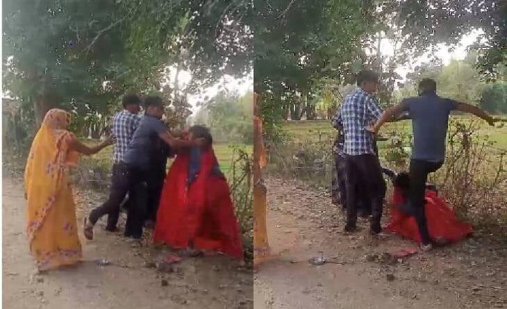 The couple kicked and punched the woman with slippers, said - there was a dispute over walking on the side of the road, kalluram news, niwari, MP news, today updates, video