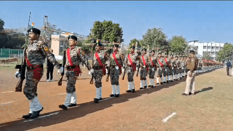 जबलपुर में गणतंत्र दिवस की फाइनल रिहर्सल, छात्र-छात्राओं ने भी की प्रैक्टिस 1 Final rehearsal of Republic Day in Jabalpur, students also practiced, kalluram news, republic day, jabalpur