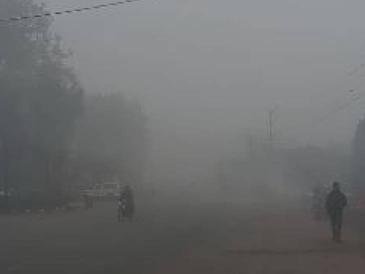घने कोहरे की आगोश में MP, ग्वालियर, भिंड, रायसेन में बारिश; रायसेन में खाई में गिरी कार, एक की मौत 4 Rain in MP, Gwalior, Bhind, Raisen due to dense fog; Visibility less than 10 meters in Bhopal, mausam updates, today weather, weather updates, kalluram news, bhopal