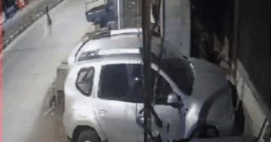 High speed car hits car and auto, CCTV surfaced, Kalluram News, Jabalpur, Accident