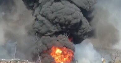 Fire broke out after gas tanker overturned in Raisen, driver-cleaner burnt alive, Raisen, Accident, Today Updates, Kalluram News