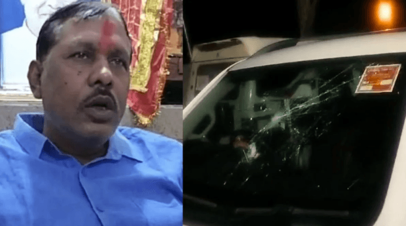 BJP MLA's car attacked with stones, Virendra Lodhi was returning from a wedding in Sagar, Kalluram News, Sagar, BJP MLA, Virendra Lodhi