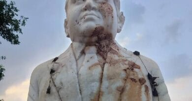 Former MLA Demanded Action Against spit on Ambedkar statue In Vidisha