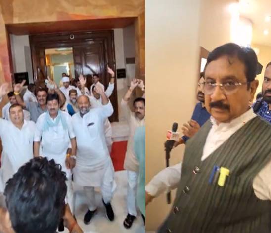 विधानसभा में कांग्रेस विधायकों ने लगाए 'विजय शाह इस्तीफा दो' के नारे, सदन की कार्यवाही 4 अगस्त तक स्थगित 1 Congress MLAs raised slogans of 'Vijay Shah resign' in the MP assembly