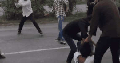 a young man was dragged onto a highway and beaten with sticks In Morena
