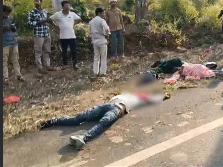 Four people, including two women, died when a bike collided with a moving trailer from behind