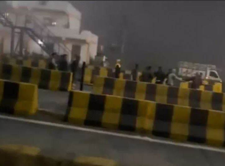 Toll workers beat bus passengers with sticks on the national highway In Ujjain